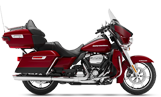 Burgundy Harley-Davidson Touring Motorcycle